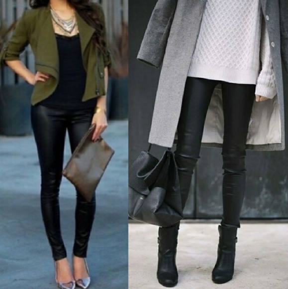 💕 Faux leather leggings 💕 - Picture 3 of 6